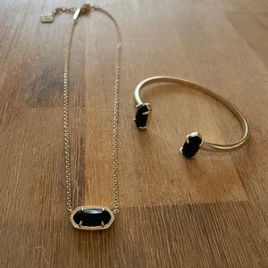 Kendra Scott Black Necklace and Bangle